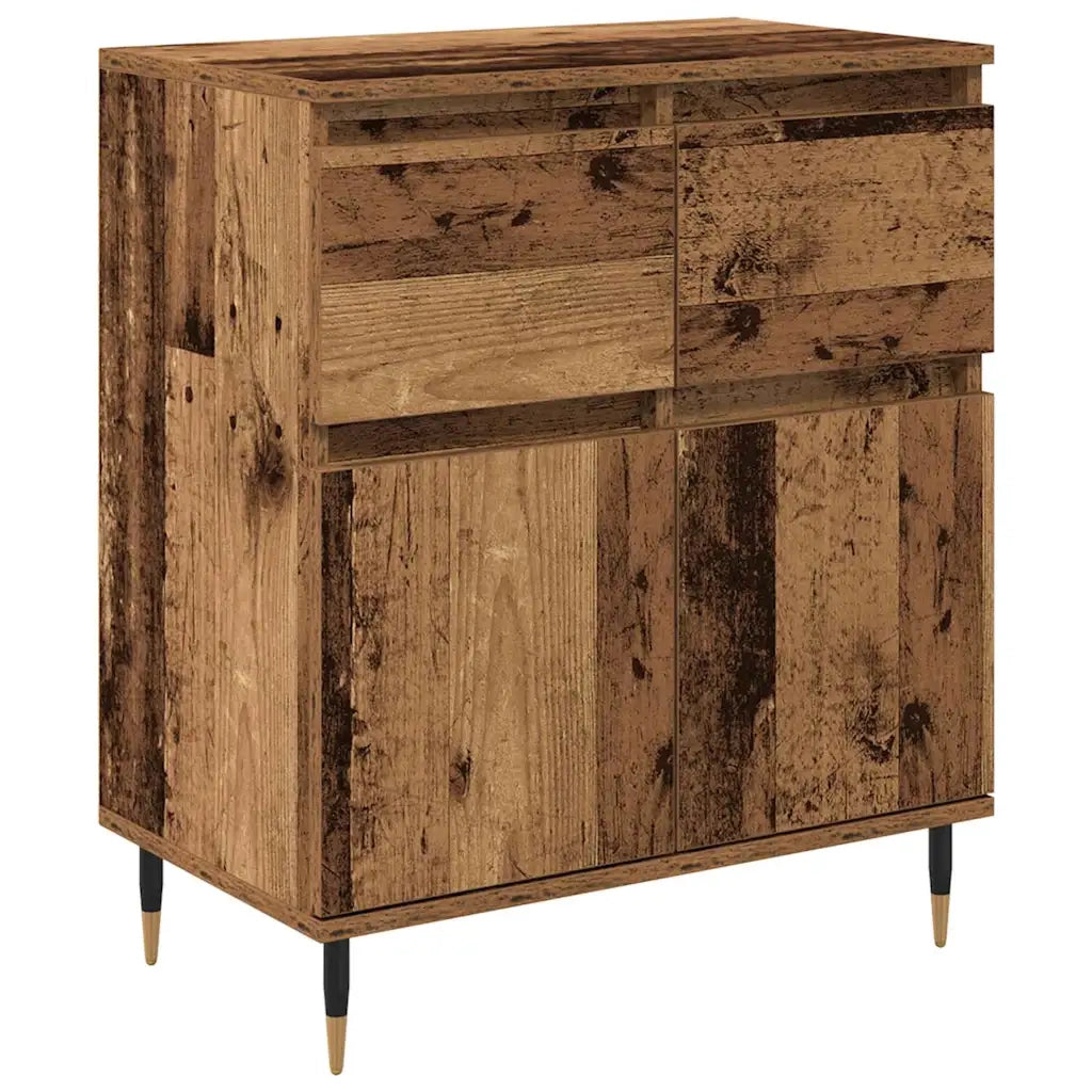 Credenza con Cassetto-Buffet-Armadio da cucina Legno vecchio 60 x 35 x 70 cm 350763