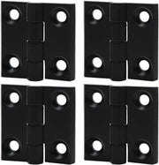 Quattro pezzi di cardini di porta in alluminio nero 40 x 40 mm - Cardini di porta fissa