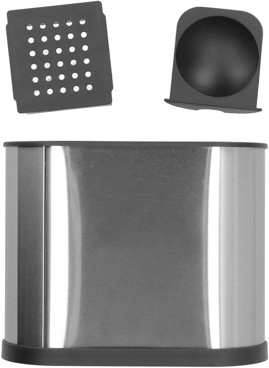 Contenitore con fessure di scarico - Supporto per utensili da cucina - Soluzione di stoccaggio spaziale - Ventilazione - Risparmio di spazio - Adatto per accessori da cucina