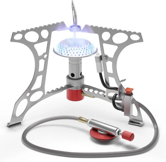 Bruciatore da Campeggio Compatto 3,2 kW con Accensione a Piëzoelettrica - Ideale per Campeggi e Attività all'Aperto