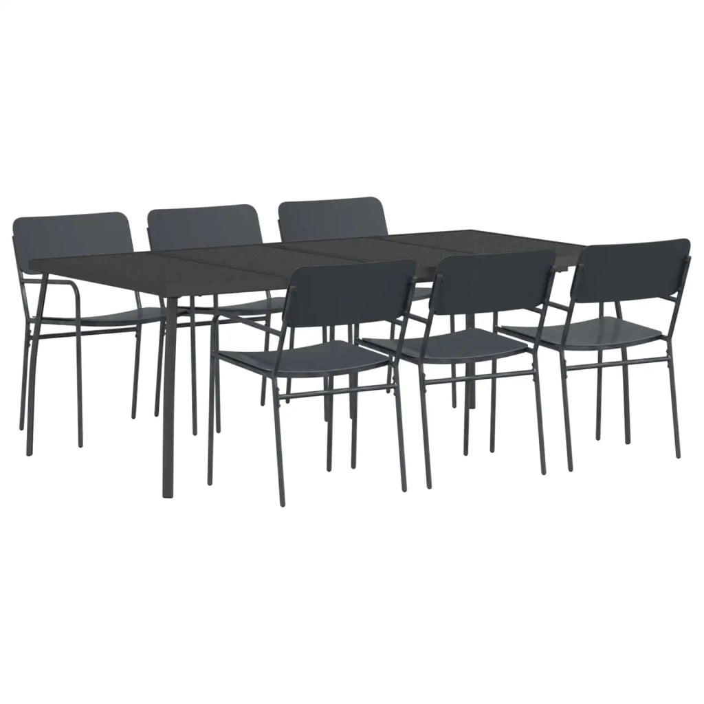 Set da pranzo 7 pz Antracite Acciaio 3422864