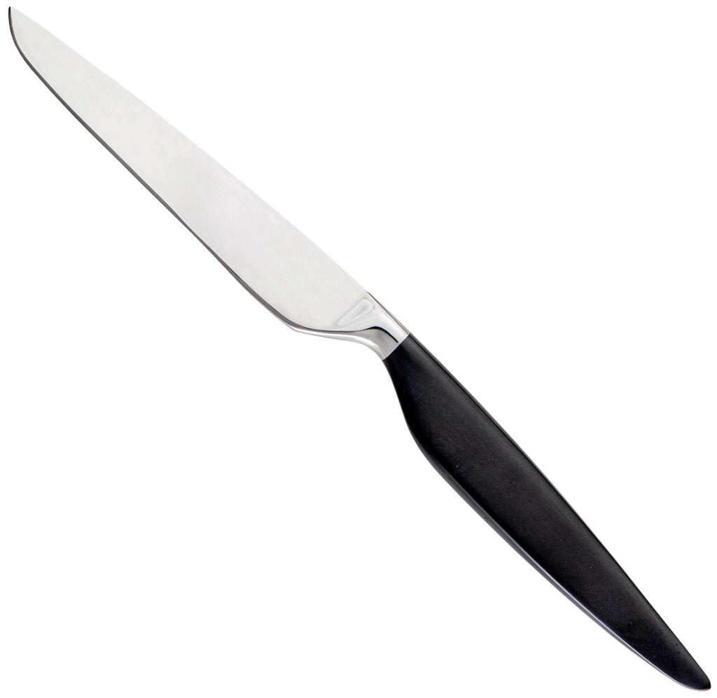 Set 6 Coltelli da Tavola Lama Liscia in PVD e Acciaio Inox Magnolia Nero