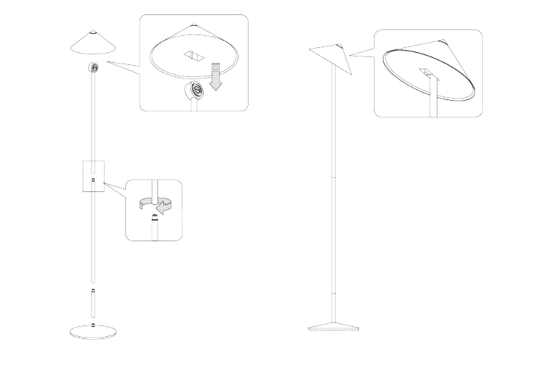 Zafferano Lampada da Terra Led Ricaricabile Pina XXL - 6W, IP65, Dimmer Touch, Testa Magnetica, Design Moderno per Interni ed Esterni - Titanio