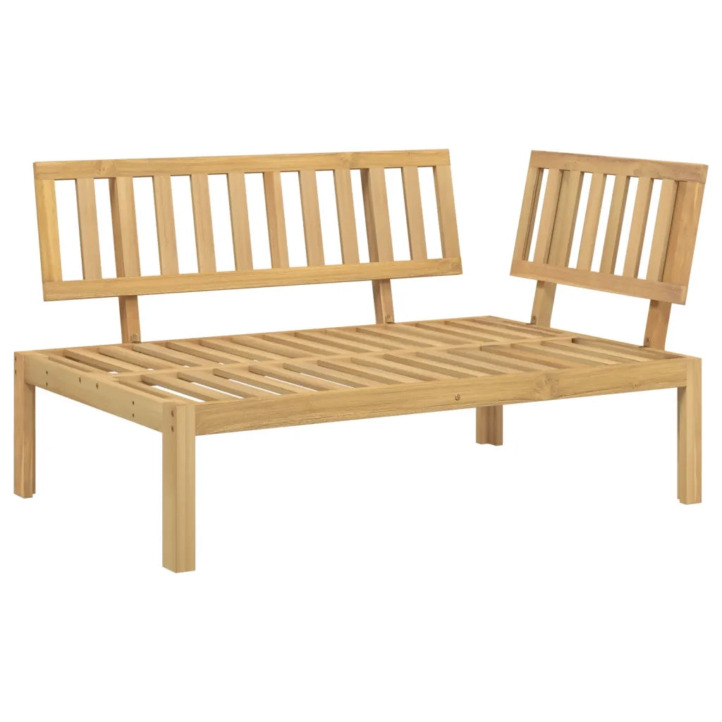 Divano Angolare da Giardino-Sofa da Giardino-Divanetto da esterno Pallet in Legno Massello di Acacia 689342