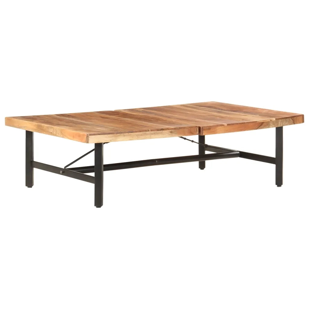 Tavolino da Salotto 142x90x42 cm in Legno Massello di Acacia 320655