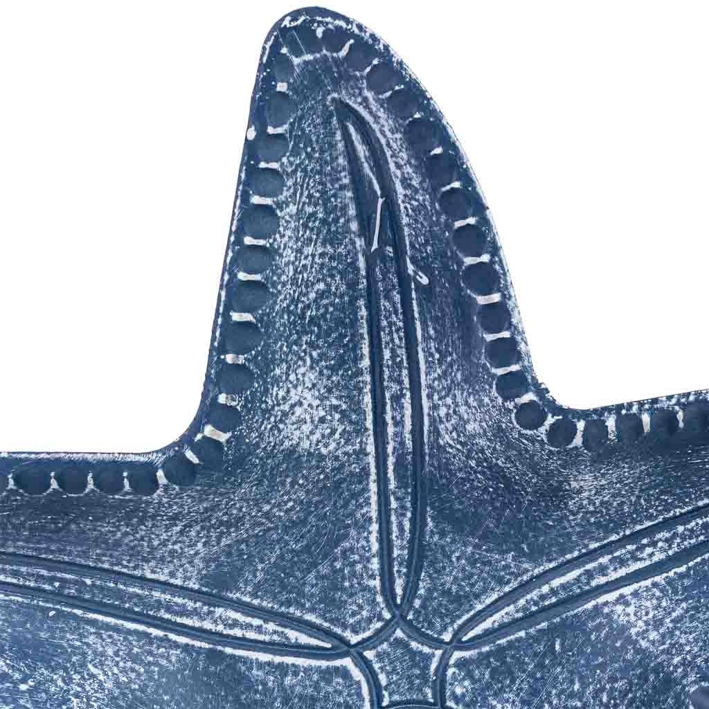 Bandeja de decoración estrella de madera azul 40x39x5h cm
