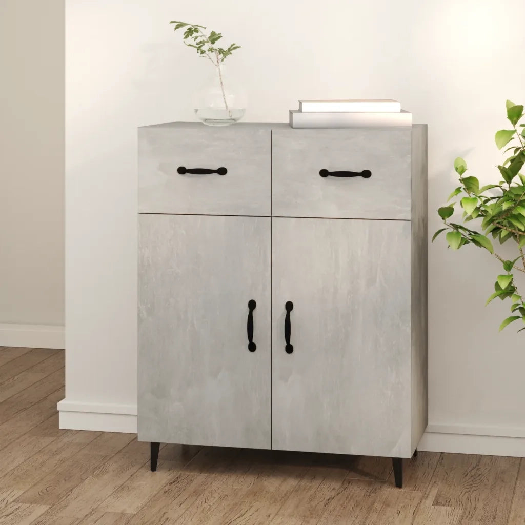 Credenza Grigio Cemento 69,5x34x90 cm in Legno Multistrato cod mxl 26998