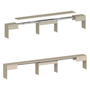 Panca Quedan, Set di 2 sedute per tavolo da pranzo, Panche allungabili, 290x25h45 cm, Olmo
