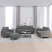 Set di Divani 4 pz con Cuscini Grigio Scuro in Tessuto 3202063
