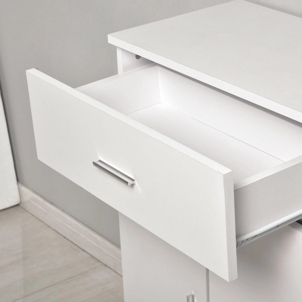 Mobile Ingresso con Scarpiera e Appendiabiti in Legno Bianco Opaco 100x32x187 cm