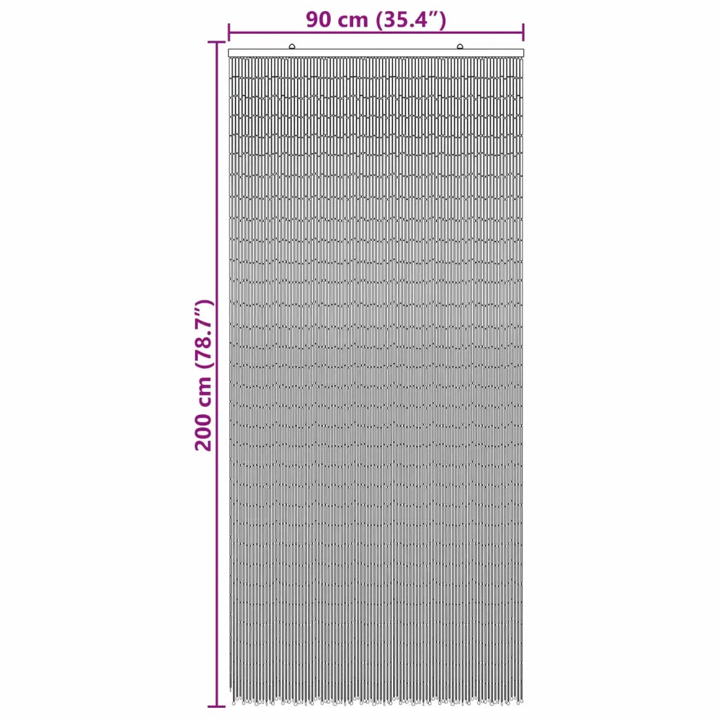 Tenda per Porta Antinsetti multicolore 200 x 90 cm Bambù