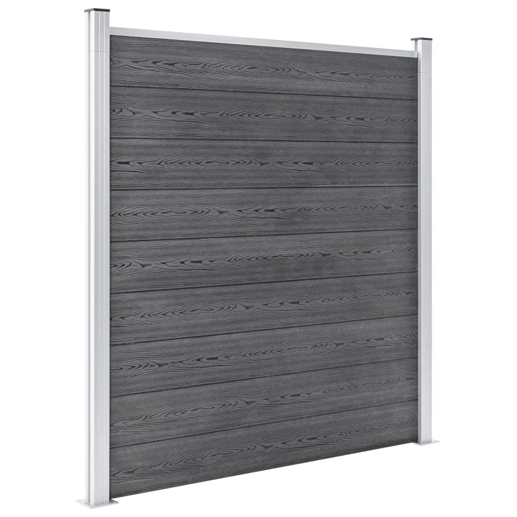 Pannello di Recinzione in WPC 699x186 cm Grigio 3053227