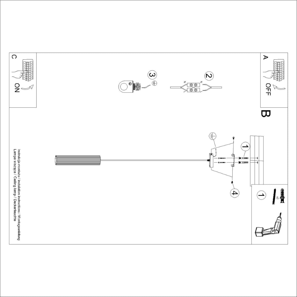 Lampada a sospensione KARBON 1 beige