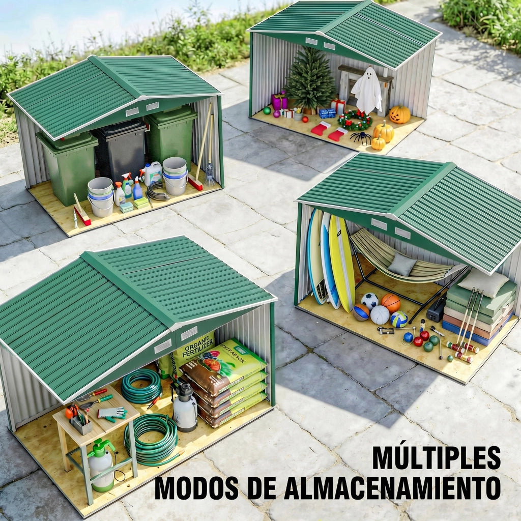 Casetta da Giardino ¨C Zephmum ¨C Verde Scuro 277x195x192 cm