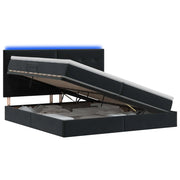 Letto con contenitore LED e materasso Nero 200 x 200 cm Velluto 3460154