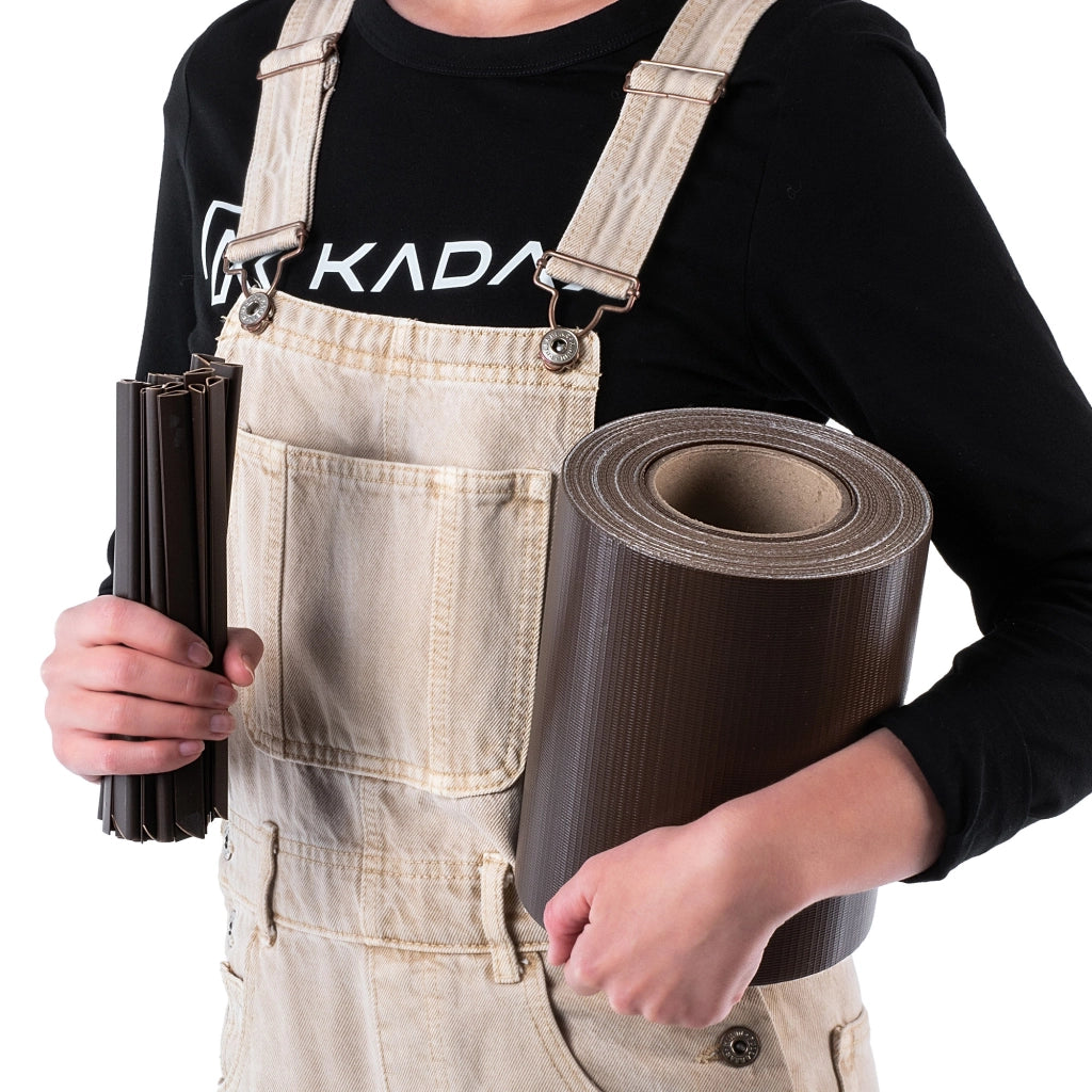 Nastro di protezione KADAX per pannelli di recinzione, recinzione, protezione UV, 20 clip, 19x35 m
