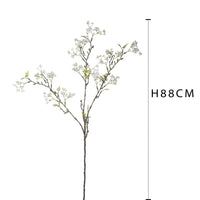 Set 3 Mini Tralcio Artificiale con Fiori Altezza 88 cm Bianco