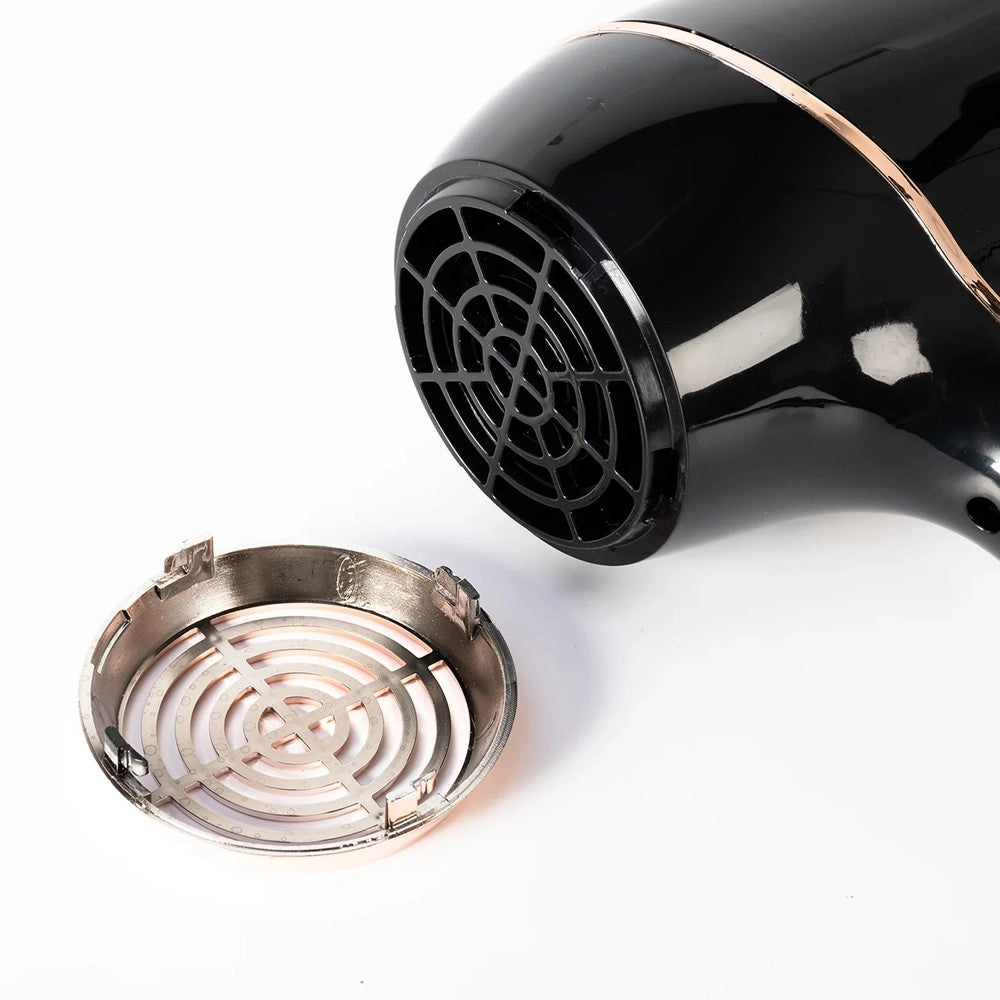 Trade Shop - Set Professionale Asciugacapelli Phon 2100 W + Piastra Per Capelli Lisciante 35 W -