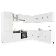 vidaXL Set Mobili da Cucina 14 pz Porto Bianchi Lucido in Truciolato