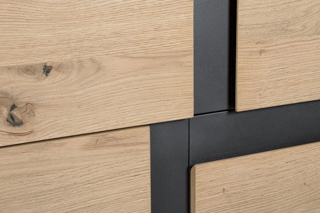 Mobile Soggiorno 4 Ante 90x40x120 cm Stanwood in Legno