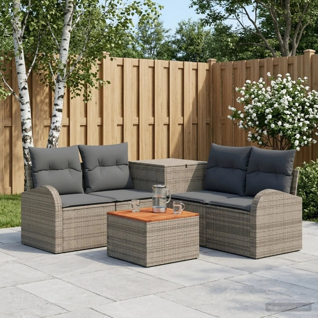 Set di divani 6 pz Grigio e Grigio Scuro 3447194