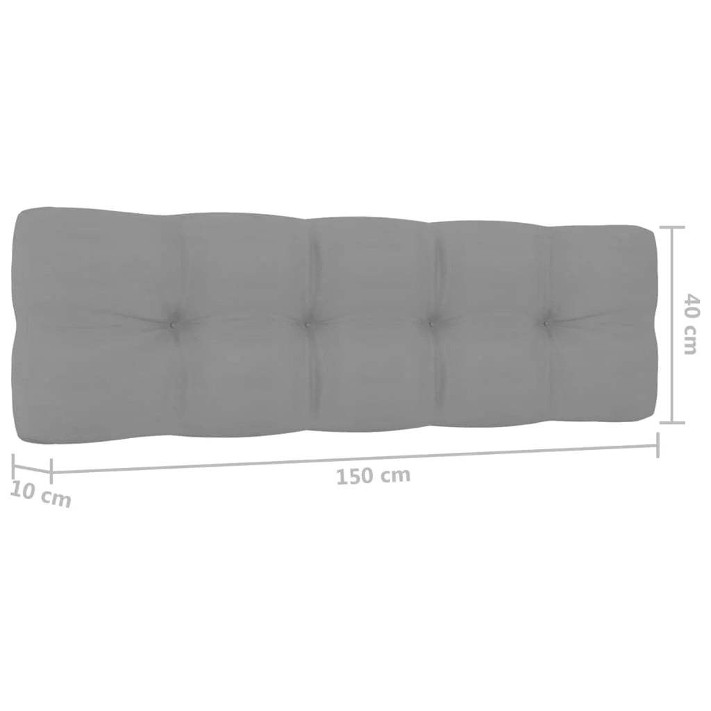 Panca da giardino mobili da esterno per patio mobili da terrazza con cuscini grigi 179 x 76 x 76 cm pino impregnato 02_0011632