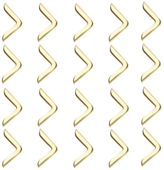 Protezioni angolari decorativi da 20 pezzi - Protezioni angolari per album - Protezioni metalliche per angoli - Longevità - Stile vintage - Protezione per album - Protezioni per angoli di libri