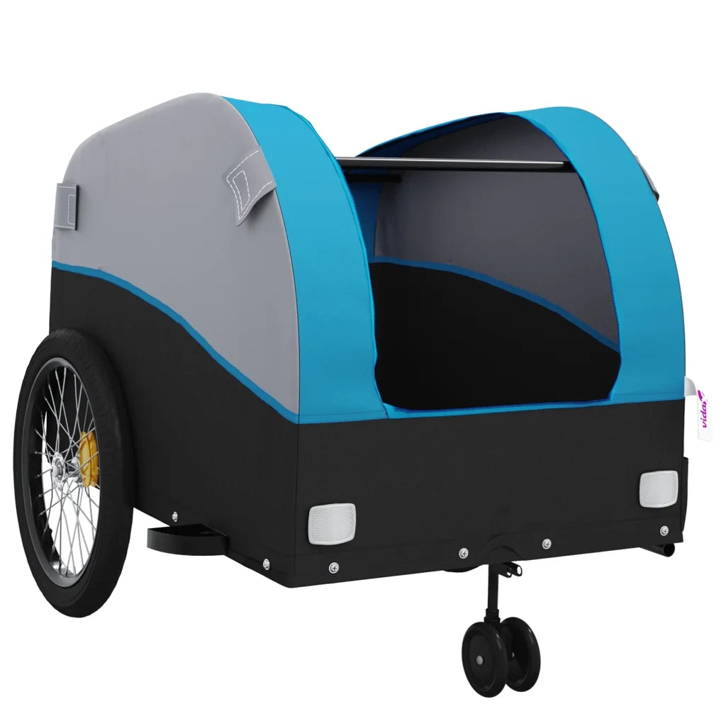 Rimorchio da Bici Nero e Blu 45 kg in Ferro CFW8339076
