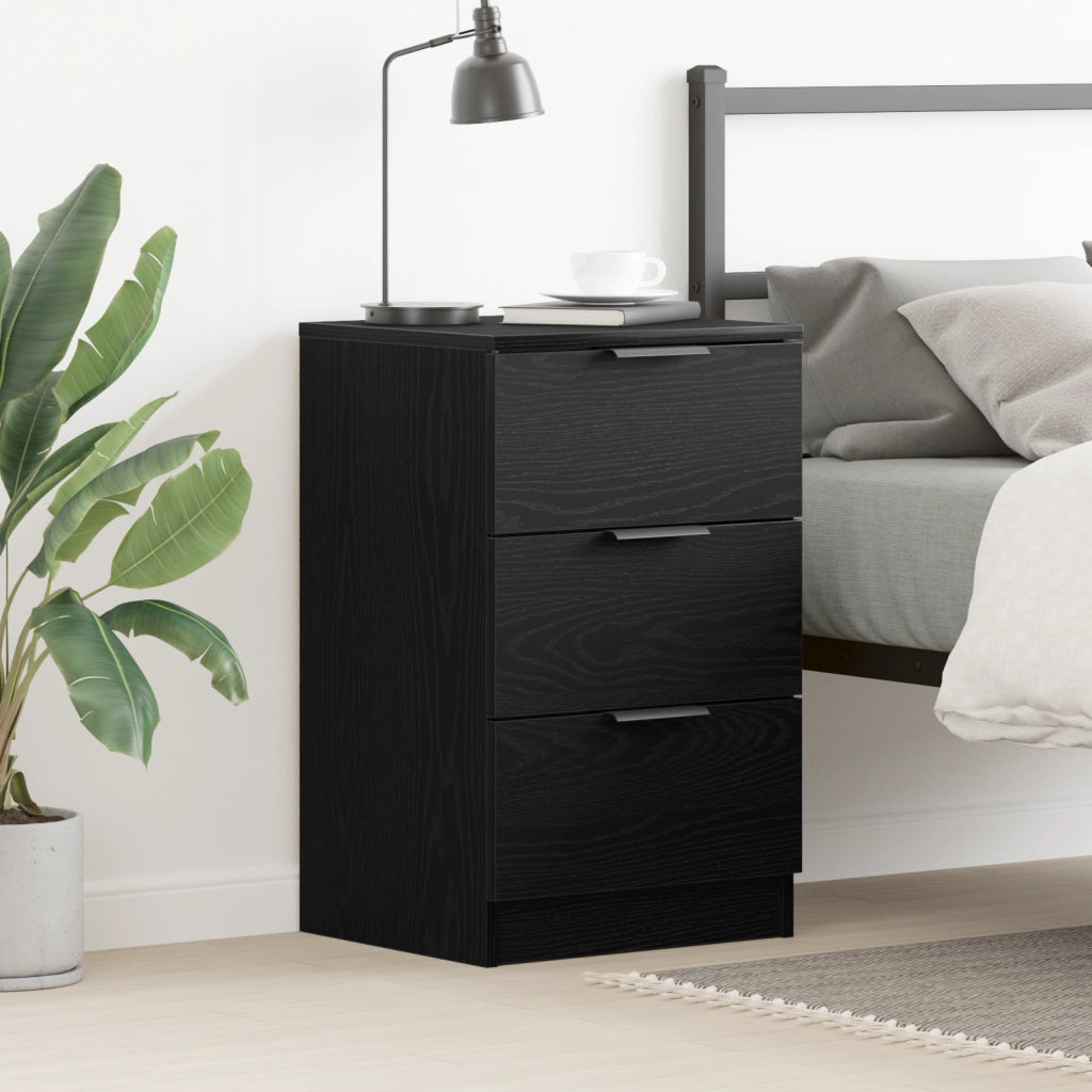 Comodino in Rovere Nero  - 40x65x65 cm
