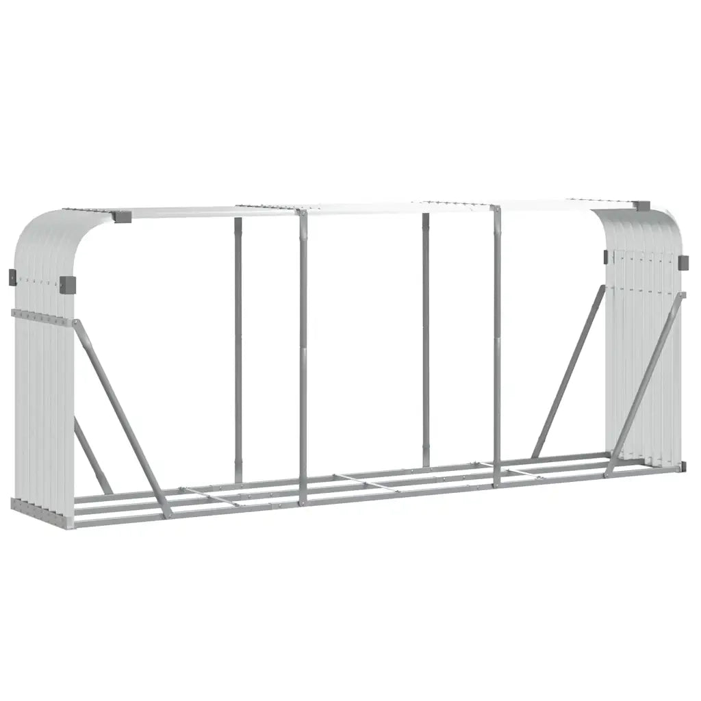 Portaceppi Argento 234x45x100 cm in Acciaio Zincatocod mxl 109110