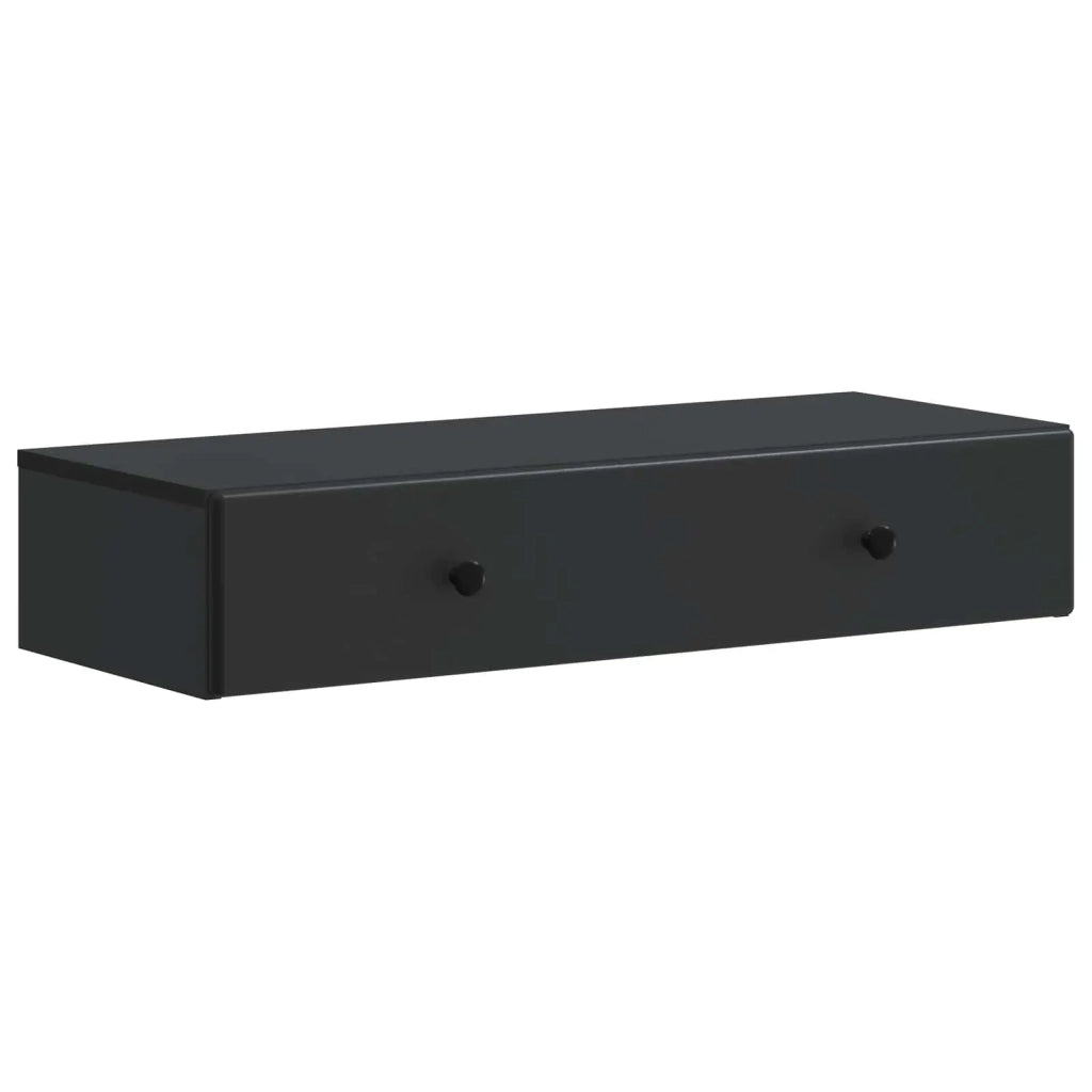 Tavolino da Parete Laterale Nero 87,5 x 34,5 x 17 cm 899176