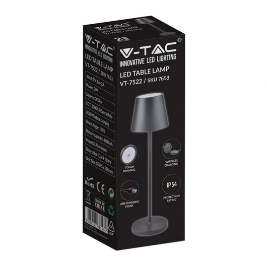 Lampada led da tavolo da 2W (batteria da 4400MA) 3000K IP54 GREE