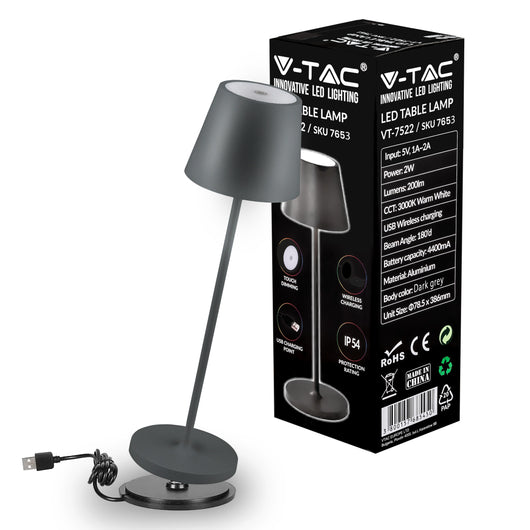 Lampada led da tavolo da 2W (batteria da 4400MA) 3000K IP54 GREE