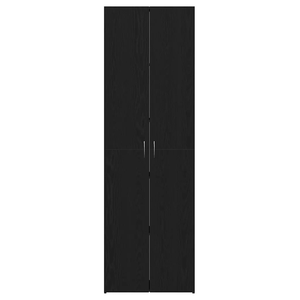 Mobile per Ufficio con lo scaffale Rovere Nero 60 x 32 x 190 cm CFW4524244