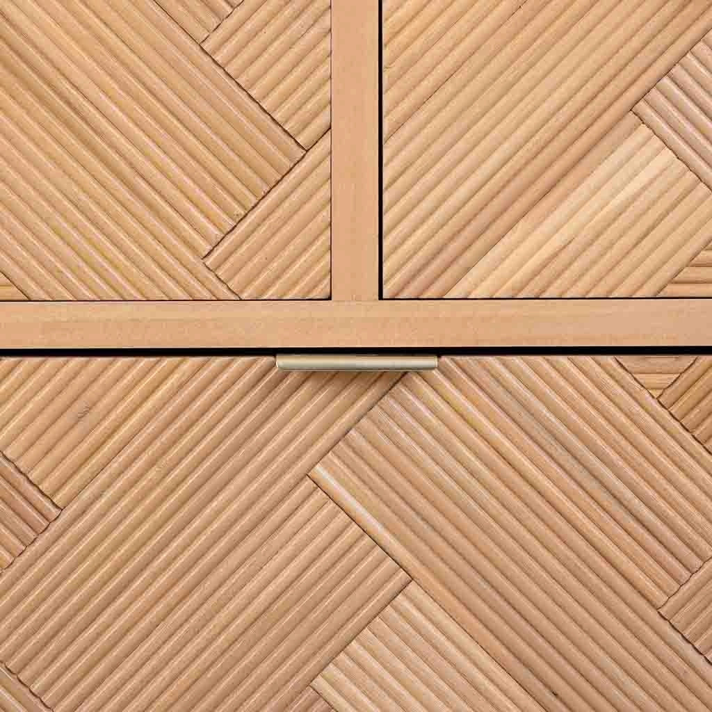 Scarpiera in legno con 2 ante e 2 cassetti marrone 70x32x120h cm