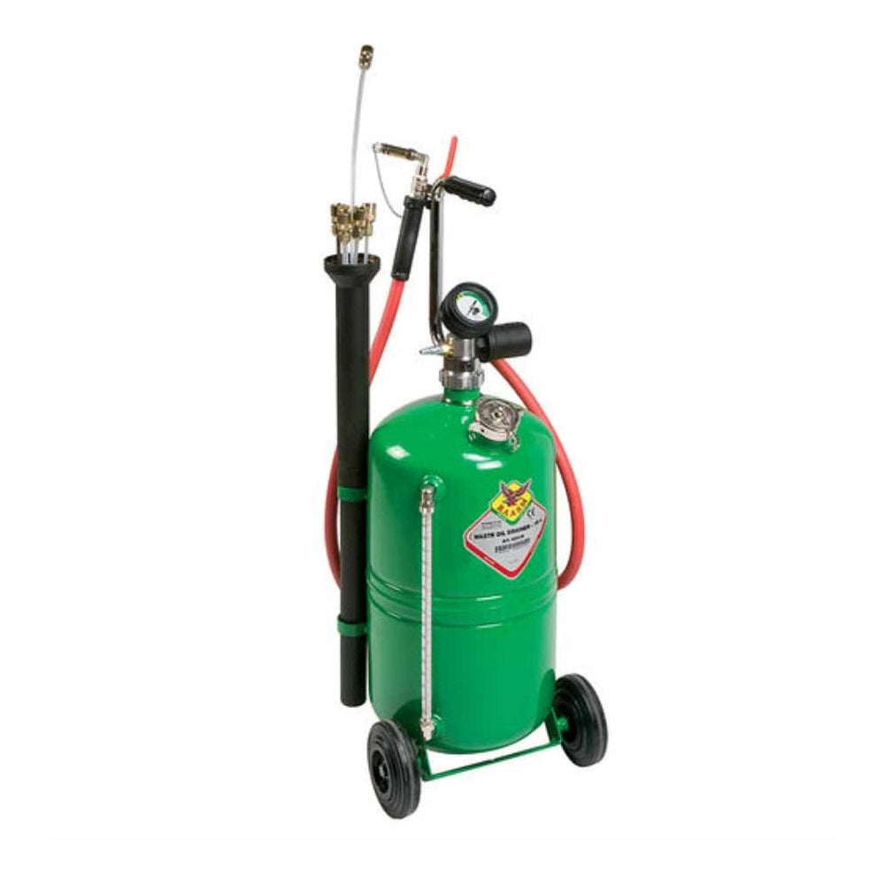 Trade Shop - Aspiratore Carrellato Pneumatico Per Recupero Olio Esausto Da 24lt Raasm 43024 -