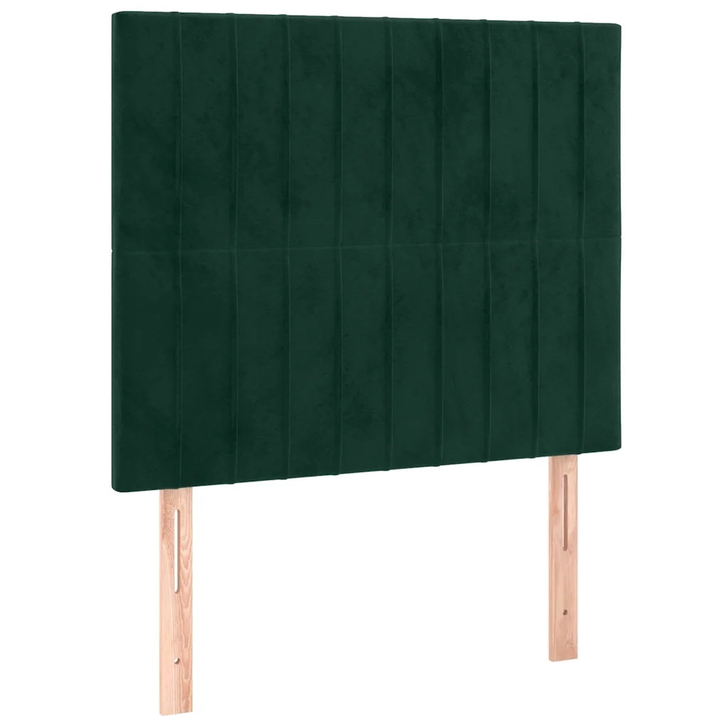 Giroletto a Molle con Materasso Verde Scuro 80x200 cm Velluto