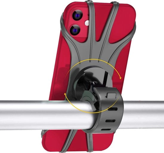 Supporto per Bicicletta - Supporto 360 gradi Rotativo Adattabile Rimovibile Silicone - Universale per Schermi da 4"-6.5" Telefoni Compatibile con iPhone / Huawei Mate / Serie Samsung Galaxy