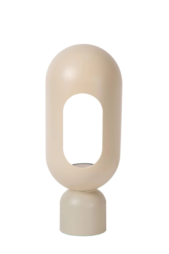 Lampada da tavolo retrò ovale BARRIS taupe E27 Lucide
