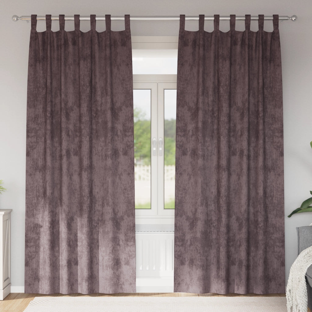 Tende in Velluto 2 pz con occhielli Marrone 225x140 cm