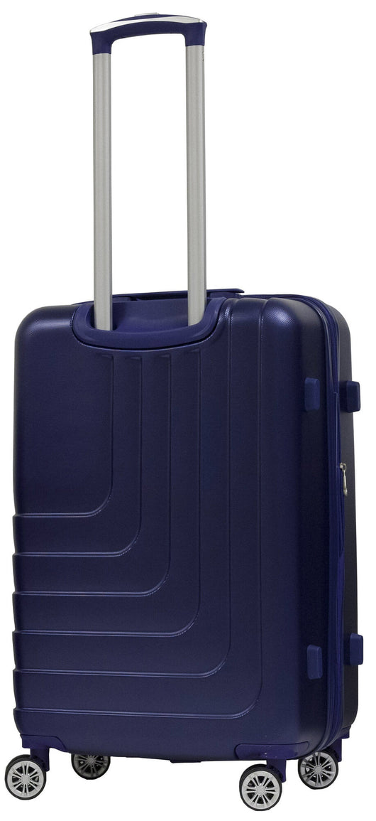 Trolley Valigia Media Rigida in ABS 4 Ruote TSA Ravizzoni Titanio Blu