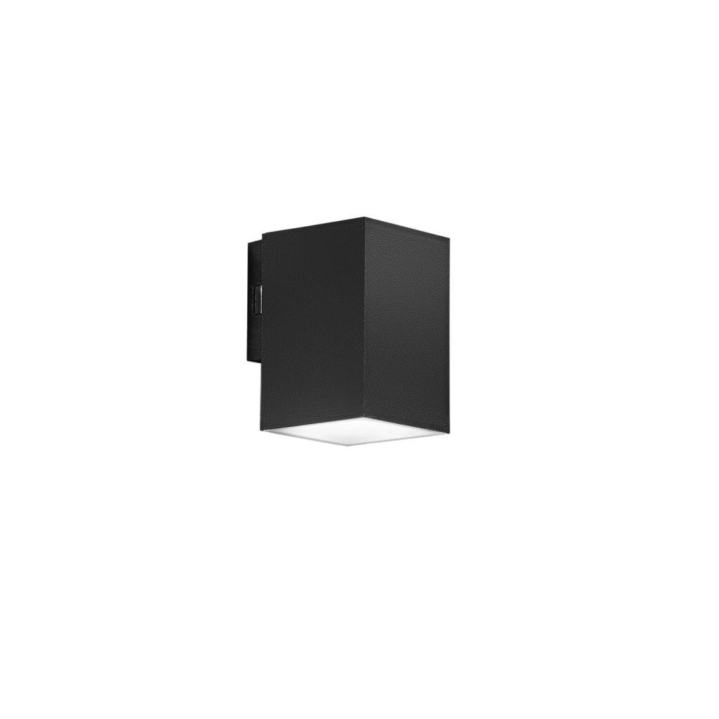 APPLIQUE LED POLO NERA QUADRATA 8W 980LM CCT 3000K / 4000K IP65 7,8X9,9X11,6CM
