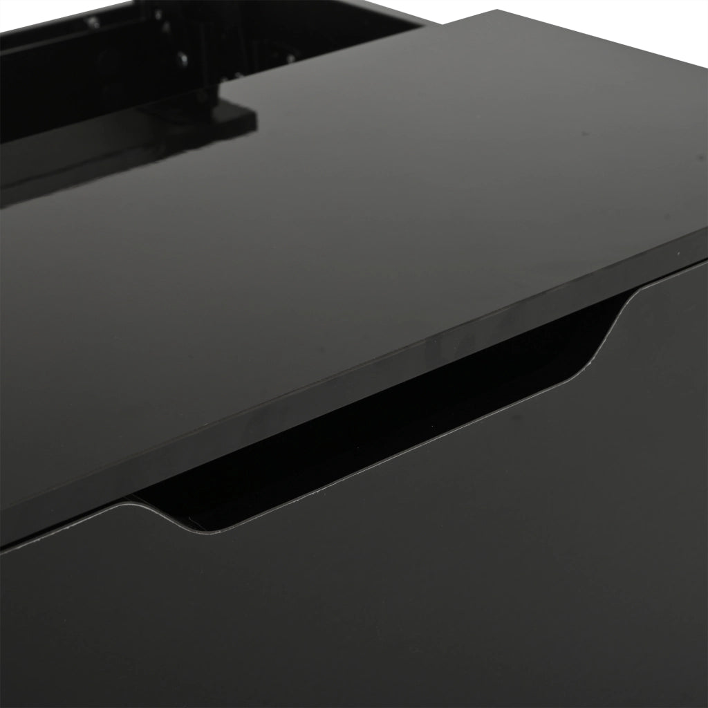 Tavolino da salotto 70x70x38 cm; piano sollevabile e vano nascosto; truciolato; nero