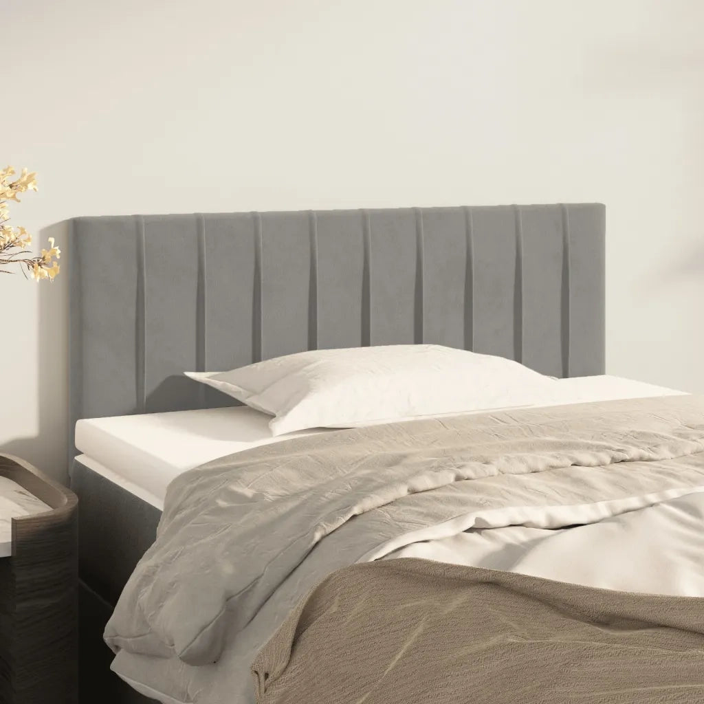 Testiera | Testata Grigio Chiaro 100x5x78/88 cm in Velluto