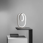 Lampada da tavolo Diva L Titanio - Abat-jour LED 17W 3000K 720lm in alluminio e silicone, Diffusione 360 gradi, Dimmerabile integrato - Gealuce