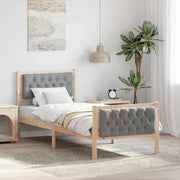 Struttura del letto Grigio chiaro 80 x 200 cm Pino massello 878429