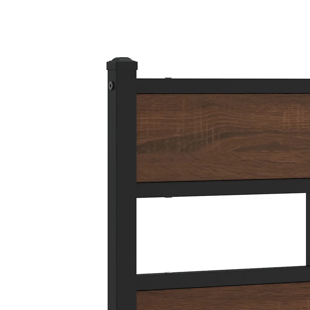 vidaXL Testiera Rovere Marrone 180 cm in Acciaio e Truciolato