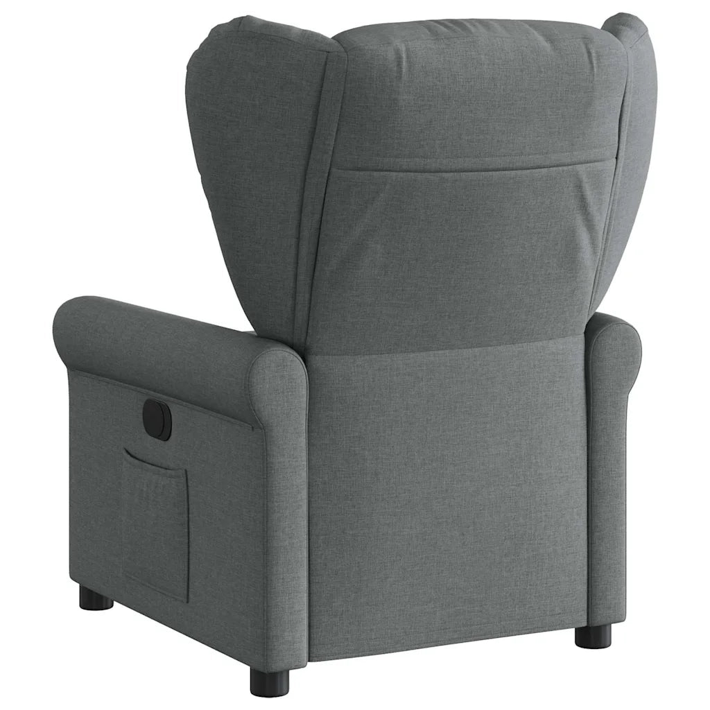 Divano Sedia-Poltrona Reclinabile in Tessuto Grigio Scuro 120034