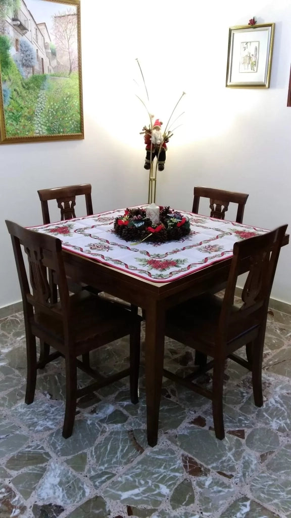 Tavolo in legno gamba sciabola 100x100 finitura bassano (490) - Mobili 2G