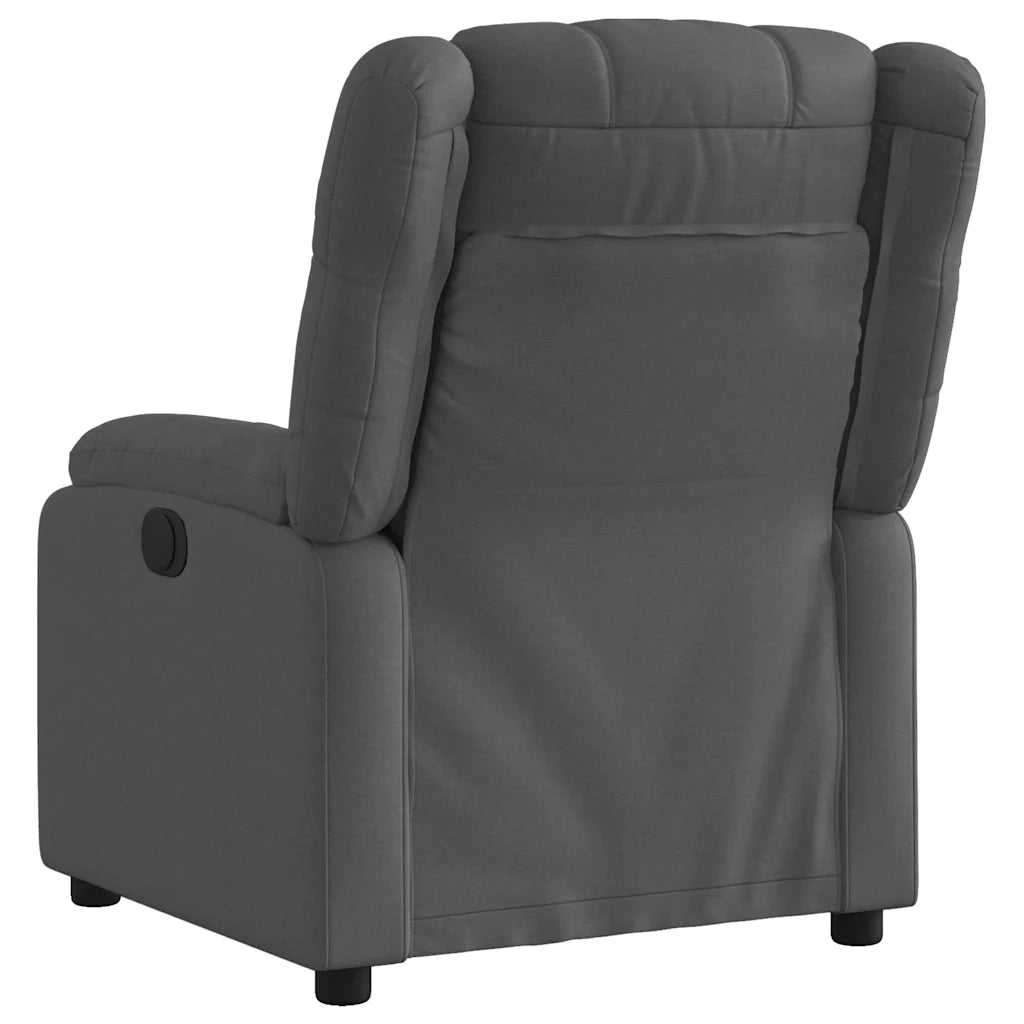 Divano Sedia-Poltrona Reclinabile in Tessuto Grigio Scuro 587971